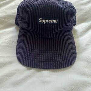 Supreme Navy Corduroy Hat